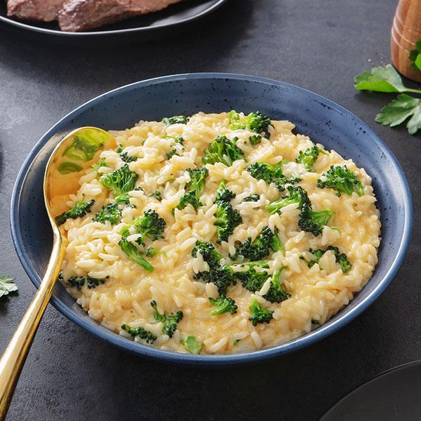 2 Servings of Creamy White Cheddar Broccoli and Jasmine Rice