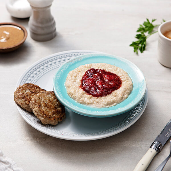 AB and J Oatmeal with Free-Range Turkey Breakfast Sausage