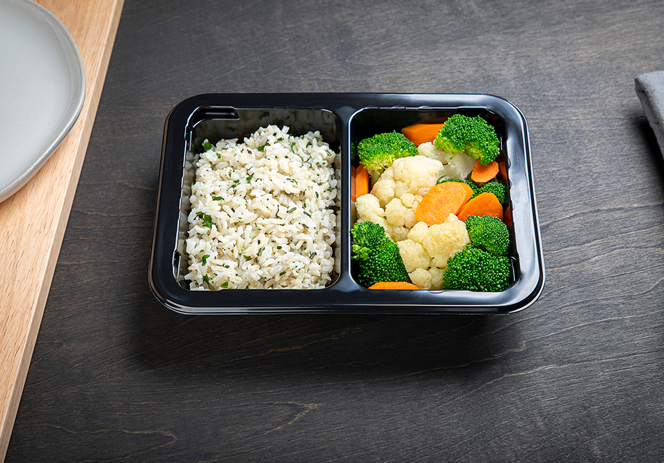 Brown Rice Pilaf and California Vegetable Medley