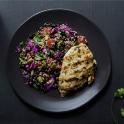 Almond Sesame Crusted Chicken  Stir-Fried Rice