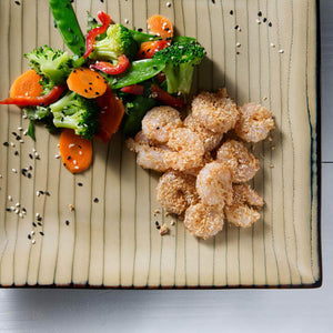 Garlic Coconut Wild-Caught Shrimp and Sesame Vegetables