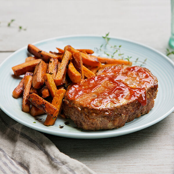 Grass-Fed Bison Meatloaf with Carrots, Parsley and Thyme