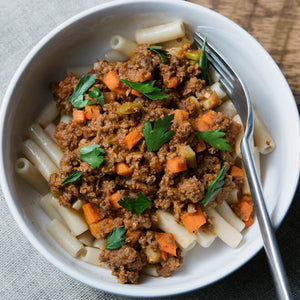 Grass-Fed Beef Bolognese and Penne Pasta