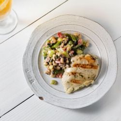 Grilled Herb Chicken Breast  Succotash