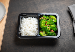 Jasmine Rice and Pecan Broccoli