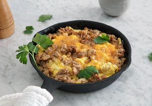 Organic Breakfast Sausage and Cheddar Scrambler
