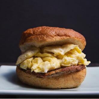 Sausage and Scrambled Egg Breakfast Sandwich
