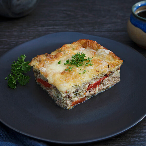 Sausage, Fontina and Bell Pepper Casserole
