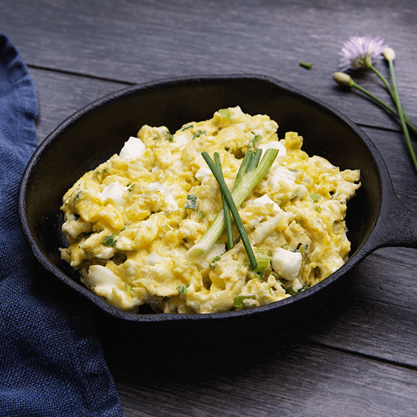 Scallion and Cream Cheese Scramble