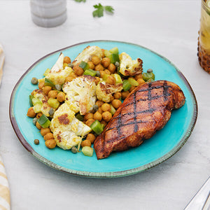 Smoked Paprika Chicken with Chickpea and Cauliflower Salad