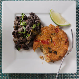 Wild-Caught Southwest Salmon Cakes with Spiced Black Beans