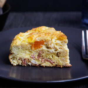 Turkey Bacon, Caramelized Onion and Sweet Potato Casserole