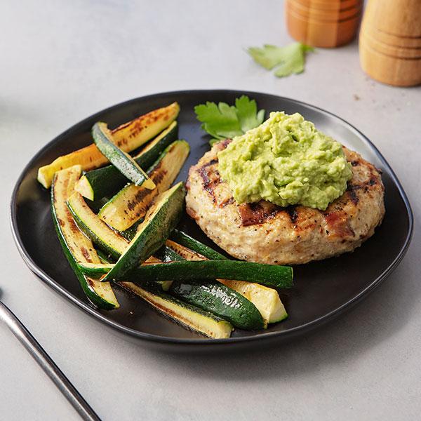 California Chicken Burger with Zucchini Fries