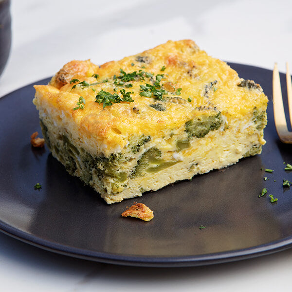 Broccoli and Cheddar Free-Range Egg Casserole