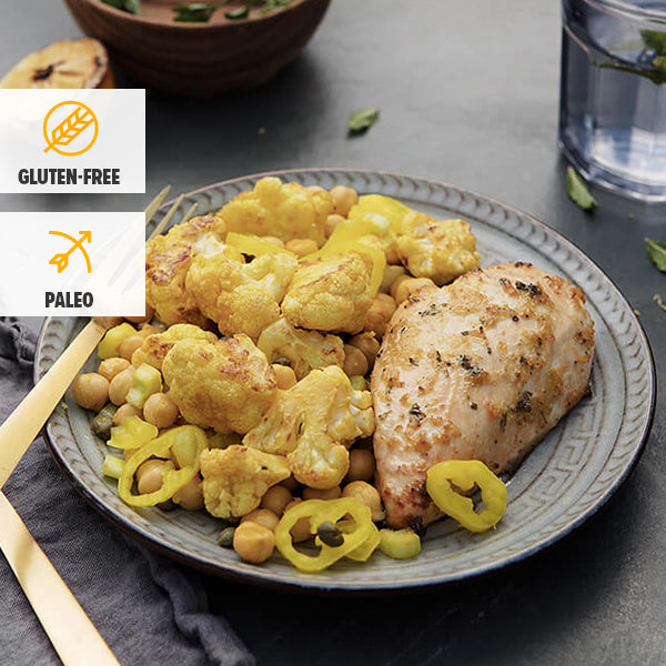Later Week - Roasted Lemon Chicken with Chickpea and Cauliflower Salad