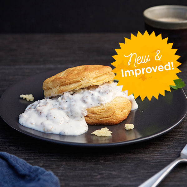 Country Style Buttermilk Biscuit and Organic Turkey Sausage Gravy