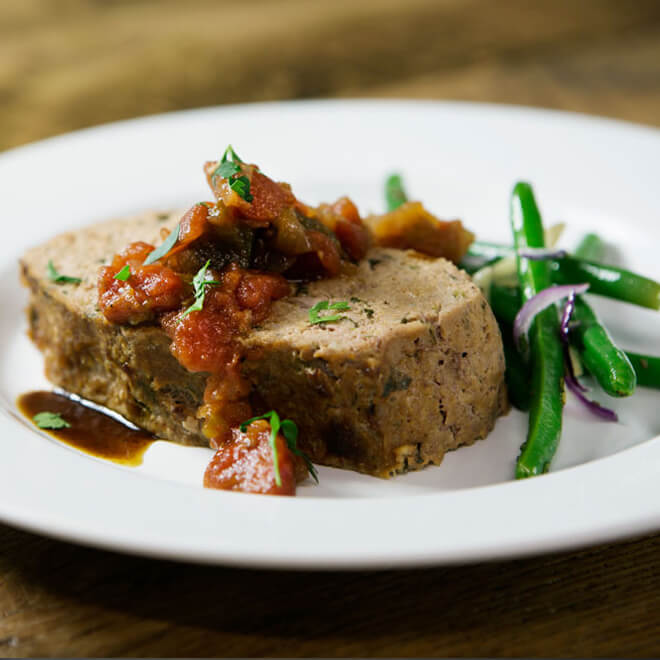 Organic Free-Range Turkey Meatloaf and Fresh Green Beans