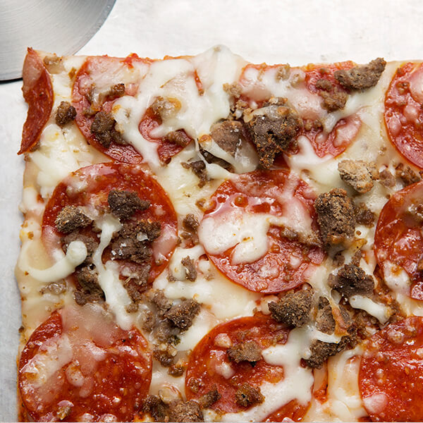 Organic Pepperoni and Grass-Fed Beef Pizza