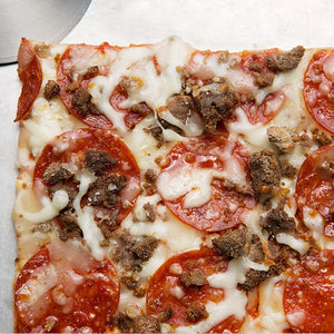 Organic Pepperoni and Grass-Fed Beef Pizza